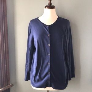 Lilly Pulitzer navy blue cotton cardigan